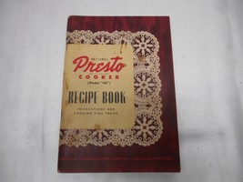 Old Vtg 1946 National Presto Cooker Model &quot;40&quot; Recipe Book Owners Manual Guide - £15.77 GBP