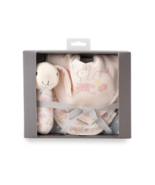 The Little Linen Company Rattle &amp; Baby Bib Gift Set Ballerina Bunny - £84.76 GBP
