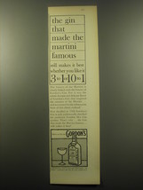 1959 Gordon's Gin Ad - The gin that made the martini famous - $14.99