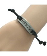 Bob Siemon Designs Pewter Bracelet FORGIVEN Religious Distressed Black C... - £13.15 GBP