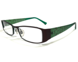 KLiiK Eyeglasses Frames 428 422 Brown Matte Green Rectangular Full Rim 4... - $55.88