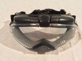 Vintage Black Clear Lens Wrap Around Snowboard Ski / Motorcycle Goggles - $12.66
