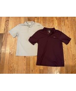 2 Greg Norman Polo Collar Golf Shirt Short Sleeve Mens Medium Active Lot... - $23.75