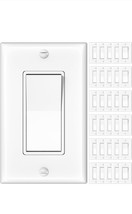 Amico 30 Pack Single Pole Light Switch with Wall Plate, UL Listed, 15A 1... - $834.99 MXN