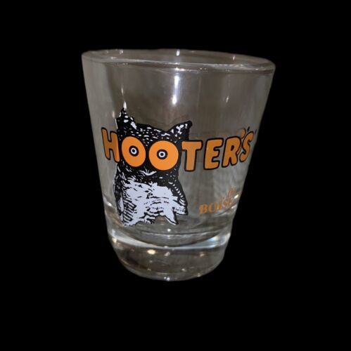 vintage Hooters Boise Idaho logo owl promo ad shotglass bar barware - $9.99
