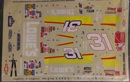 Revell 1/24 Vintage NASCAR Waterslide Decals 31 Lowes Mike Skinner - £5.94 GBP