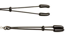 Black tweezer clamp black w/beads - £30.55 GBP