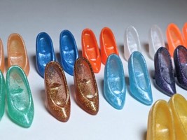 Barbie Doll Compatible Shoes Lot Of 11 Pairs 90s Style Pumps, Handmade  - £44.10 GBP