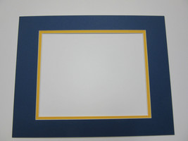 Picture Frame Mat  20x24 for 16x20 diploma or photo navy blue and yellow U of MI - $20.99