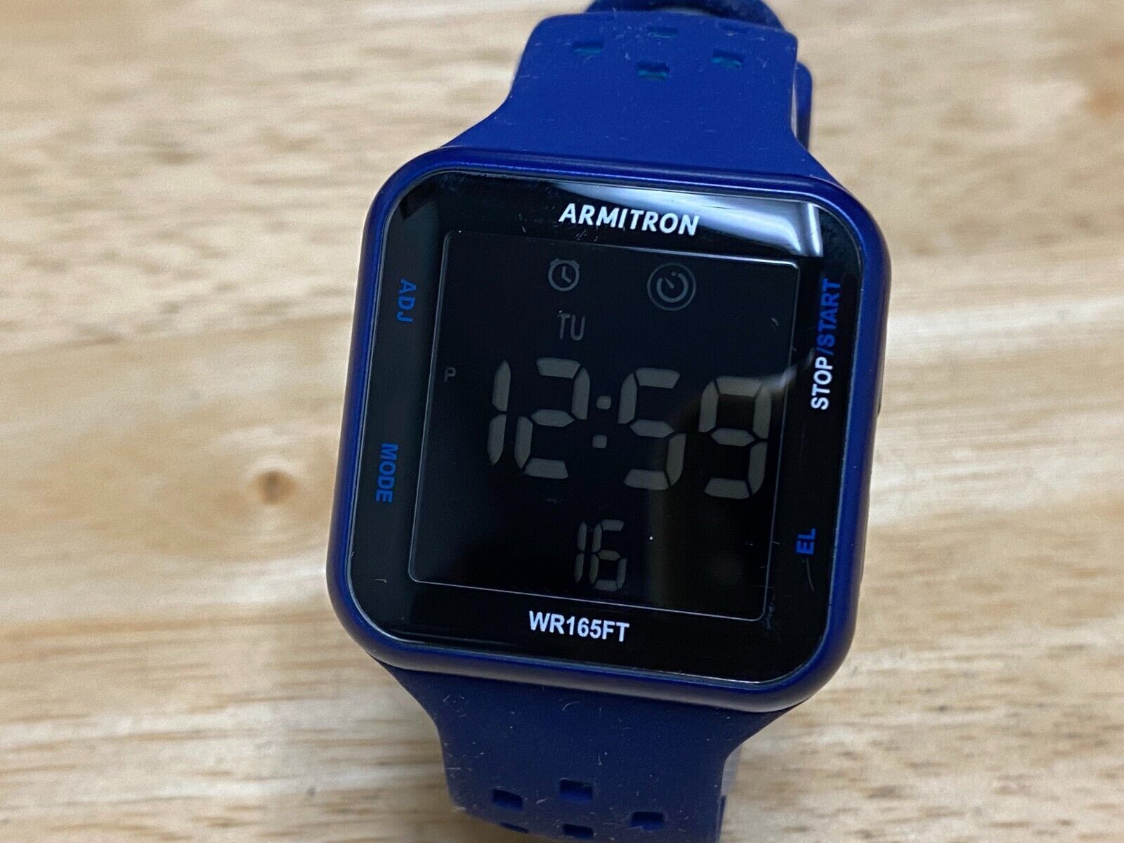 Armitron 40/8417 Men 50m Reverse LCD Digital Quartz Alarm Chrono Watch