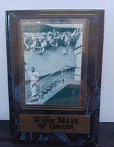 Willie Mays B&amp;W Photograph On Plaque Baseball San Francisco Giants Mlb 4X6 - £6.26 GBP