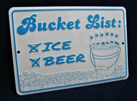 Bucket List - *Us Made* Embossed Metal Sign - Man Cave Garage Bar Pub Wall Decor - £12.58 GBP