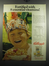1972 Kellogg's Corn Flakes Ad - Fortified with 8 essential vitamins - £14.53 GBP