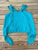 Double zero NWT $24.50 Women’s Strap tank blouse size L Green CB - £6.17 GBP