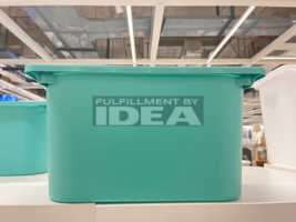 Brand New IKEA TROFAST Large Turquoise Toy Storage Bin 16 ½x11 ¾x9 &quot; 404.640.31 - £14.38 GBP