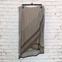 Meri Skye Skirt Womens Plus 2x Asymmetrical Geometric Elastic Waist Faux... - $19.98