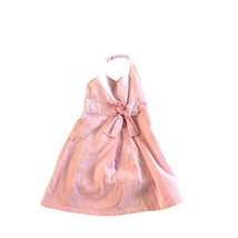 Childrens Place Girls Size 6 Pink White Seersucker Sun Dress Halter Bow ... - $19.79