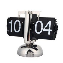 FLIP DOWN Steampunk Clock Retro Vintage Style Desk Table Watch Quartz Metal - £48.51 GBP