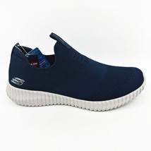 Skechers Elite Flex Wasik Navy Mens Size 9.5 Narrow Slip On Sneakers - £43.86 GBP