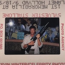 1995 Sylvester Stallone at Planet Hollywood Celebrity Photo Transparency Slide - £7.41 GBP