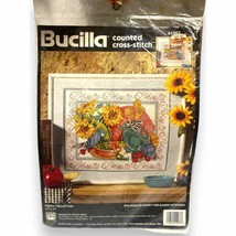 Vtg 1995 Bucilla Counted Cross-Stitch Fiesta Collection 14&quot; X 11&quot; | 41067 Rare - £55.18 GBP
