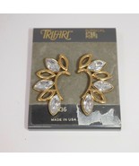 Trifari Gold Tone Rhinestone Earrings - €24,14 EUR