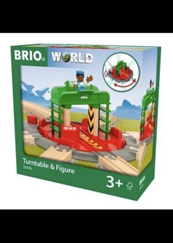 Brio 33476 Turntable & Figure 3+ NEW Action Manual Operation Person 2 Pieces - $24.74