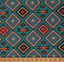 Cotton Southwestern Aztec Raindance Argyle Fabric Print by the Yard D366.46 - £10.29 GBP