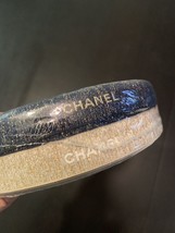 Lot Of 2 Chanel LE Decoration Ribbon Roll Gold&amp;Blue 50Meters Each 100% A... - $110.88