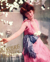 Sincere Wishes Postcard Vintage Beautiful Woman Antique - £7.81 GBP