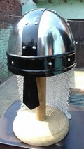 18G Medieval Knight Viking Chain mail Helmet Battle Warrior Antique Helmet - $91.10