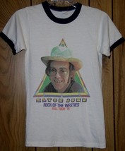 Elton John Concert Shirt Vintage 1975 Rock Of The Westies Fall Single Stitched * - £195.45 GBP