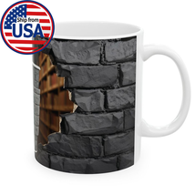 Stone Castle Wall Mug | Medieval Ruins Ceramic Coffee Cup | Fantasy Gift - $14.93