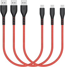 Kithumi Micro USB Cable 1Ft 3 Pack, 1 Feet Short Android Charger Cable, Durable  - £15.32 GBP