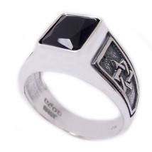 Kabbalah Ring with Shield of David and Black Onyx Silver 925 Amulet Tali... - £61.19 GBP