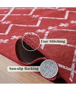 Christmas Area Rug 4x6 Red Xmas Snowflake Modern Rug Kitchen Rug Washable - $35.99