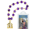 St. Andrew Christmas Novena Chaplet Our Lady of Advent 8mm Purple Beads ... - $13.49