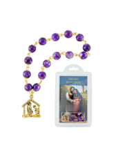 St. Andrew Christmas Novena Chaplet Our Lady of Advent 8mm Purple Beads ... - $13.49