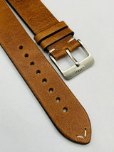 22mm Heavy duty vintage style leather strap,Genuine Fortis S/S buckle(FT-03) - $53.23