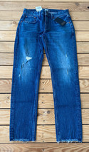 Asos NWT Men’s Cone Denim Straight Jeans With distressed cuffs Sz 30x30 Blue G9 - £23.86 GBP