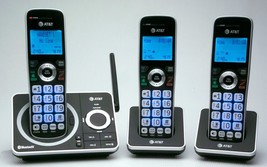 At&amp;T 3 Handset Connect To Cell Expandable Cordless Phone Answering System Black - £30.95 GBP