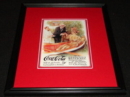 Vintage Coca Cola Delicious Beverage Framed 11x14 Poster Display Official Repro - £27.23 GBP