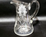 Vintage AMERICAN BRILLIANT PERIOD 8½&quot; Cut Crystal Glass Pitcher READ DES... - $34.44