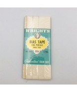 Vintage Wright&#39;s Bias Tape Fine Percale 6 Yards NIP White 30 Sealed Unused  - $6.79