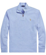 Polo Ralph Lauren Mens Half Zip Pullover Sweater, Heather Blue,  2XL XXL... - $196.33 CAD