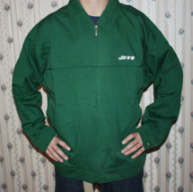 NEW YORK JETS POCKET PASS JACKET - MENS LARGE - PACKER GREEN - FRONT ZIPPER - $18.00