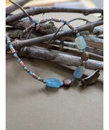 Handmade Blue &amp; Copper Calcite Spiral Beaded Bracelet - $20.00
