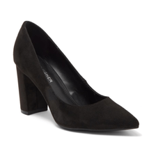 Marc Fisher Georgy Pointed Block Heel Pump, Black Suede, Size 7.5 NWT - £59.37 GBP