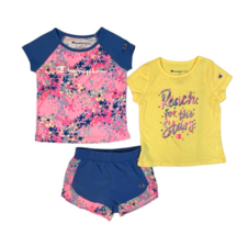 New Champion Girls 3 Pc Summer Set &quot;Reach for the Stars&quot; 2 Tees 1 Shorts 18M - £7.11 GBP