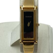 Vintage GUCCI 1500L Gold Tone Horsebit Bangle Watch New Battery - $175.00